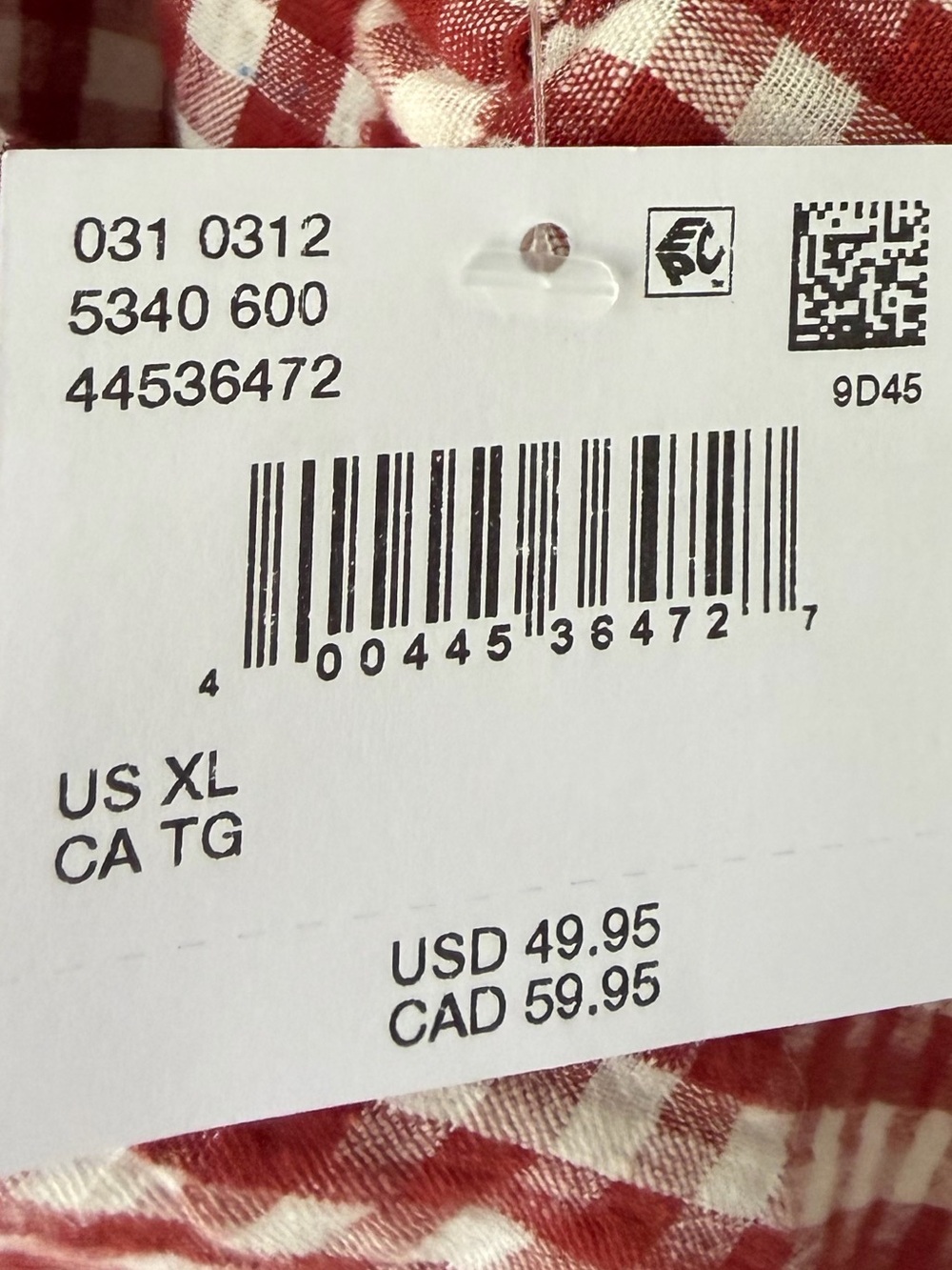 American Eagle Red and White Gingham A-Line Skirt Size XL NWT - Picture 2 of 3
